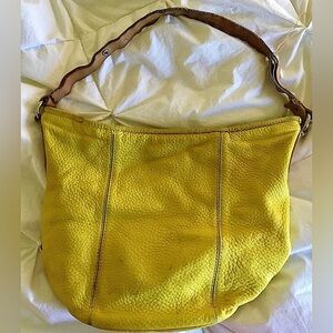 Cole Haan Well loved shoulder bag/ medium tote.  Very Well loved.  Yellow